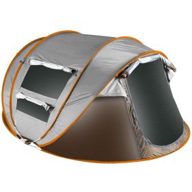 5-8 Person Pop Up Tent Automatic Setup Camping Tent Waterproof Instant Setup Tent with 4 Mosquito Net Windows Carrying Bag for Hiking Climbing Adventu