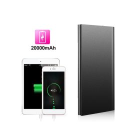 Portable Charger External Battery Pack for IOS & Android Phone (Color: Black, Type: 20000mAh)